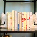 spray painted bookends