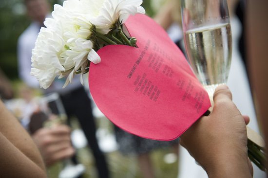 DIY Heart Fan Program Paper Kit - Couture Bridal
