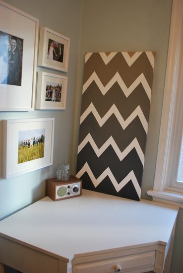 DIY Chevron Patterned Canvases