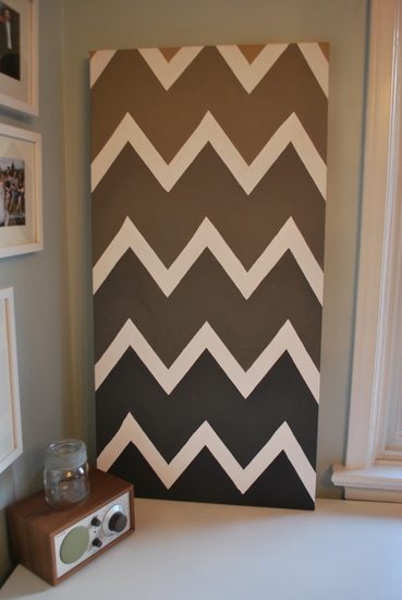 DIY Chevron Painter's Tape Cloth Napkins - Pepper Design Blog