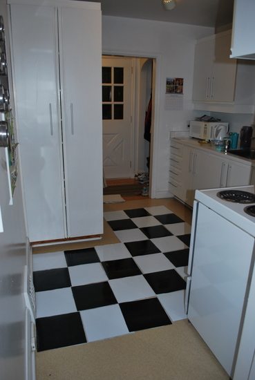 Black and white Vinyl Flooring at