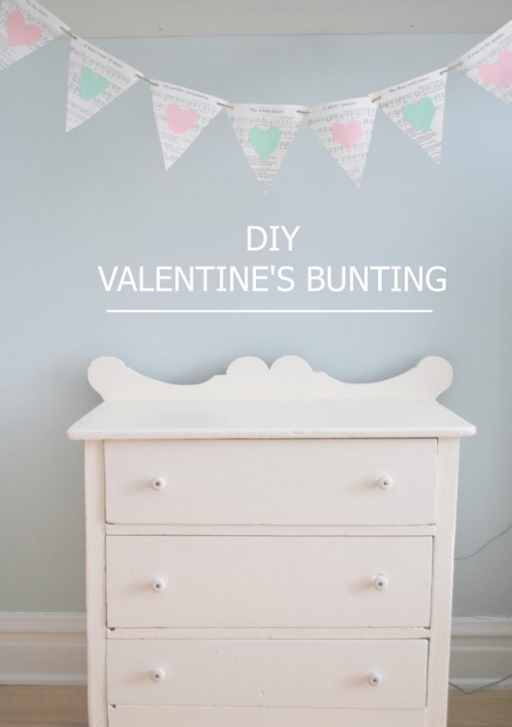 Want to make some DIY valentine's day decorations? Whip up this cute heart bunting with just paper, a hole punch, and string! Click over for the how-to tutorial.