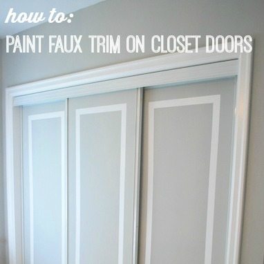 Painted Sliding Closet Doors Faux Trim, How To Put On Sliding Closet Doors