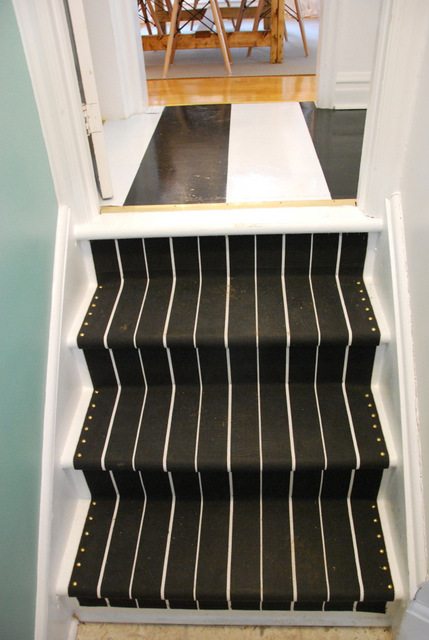 Diy Stair Runner How To Install A Diy Stair Runner With Ikea Rugs