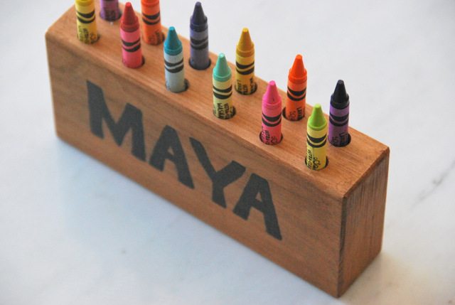 Wood Crayon Holder