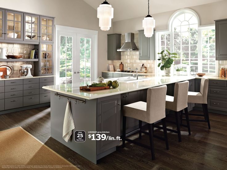ikea kitchen gray lindigo cabinets
