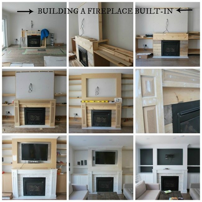 building a fireplace built-in - via the sweetest digs