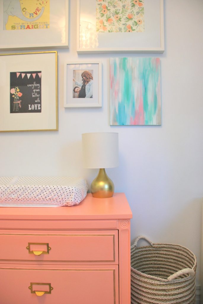 DIY nursery: a sweet space for a little girl designed on a budget with great DIY ideas!