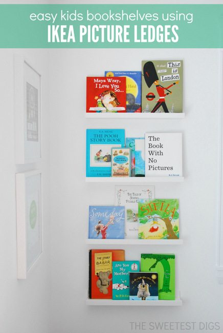 Using Ikea Picture Ledges As Bookshelves In A Nursery The