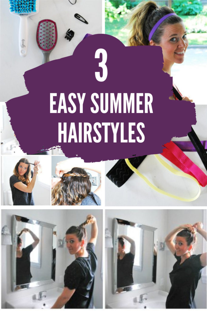 Collage of summer hair styles with text overlay.