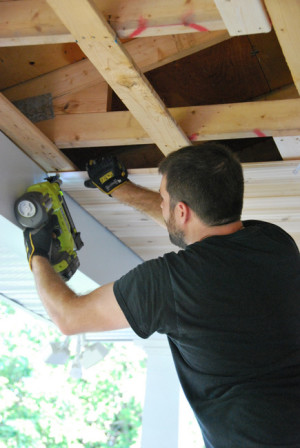 How To Build A Cedar Porch Ceiling - THE SWEETEST DIGS