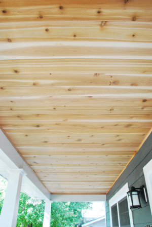 How To Build A Cedar Porch Ceiling - THE SWEETEST DIGS