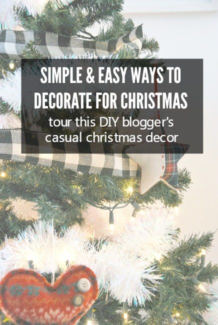 Check out this Blogger's Christmas House Tour featuring DIY and budget friendly decor. Great ideas to keep it simple and decorate in a chic black, white and gold scheme.