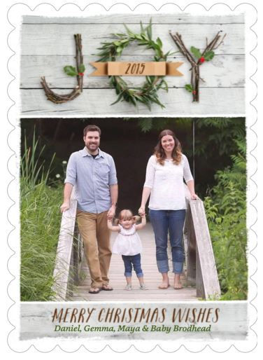 a family photo christmas card using Shutterfly template!