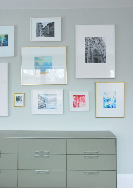 Need to hang artwork DIY a gallery wall using mixed vintage and IKEA frames. Plus, my trick for the best and easiest matching bright white mattes! Head on over to the blog post for the full how-to tutorial.