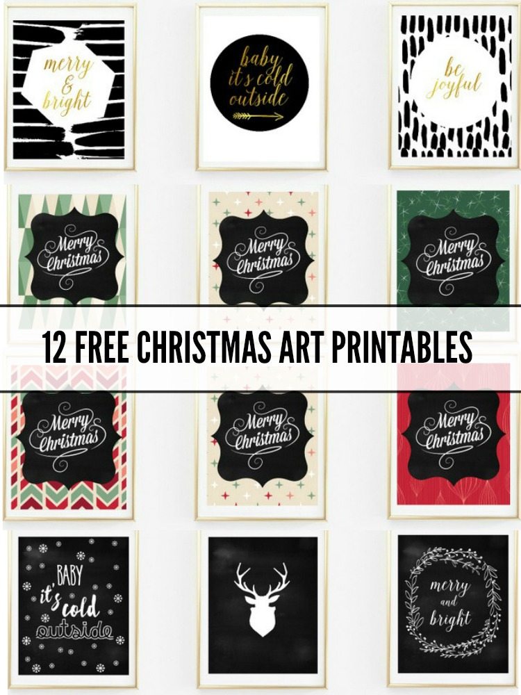 Free Christmas Art Print Printables THE SWEETEST DIGS