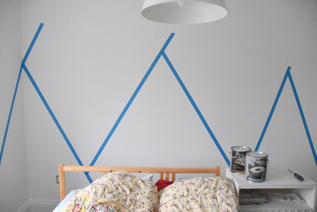 How To Paint  A DIY  Nursery  Mountain Mural No Art  Skills 