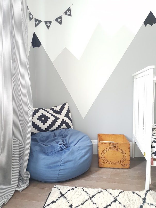 How To Paint A Diy Nursery Mountain Mural No Art Skills Required