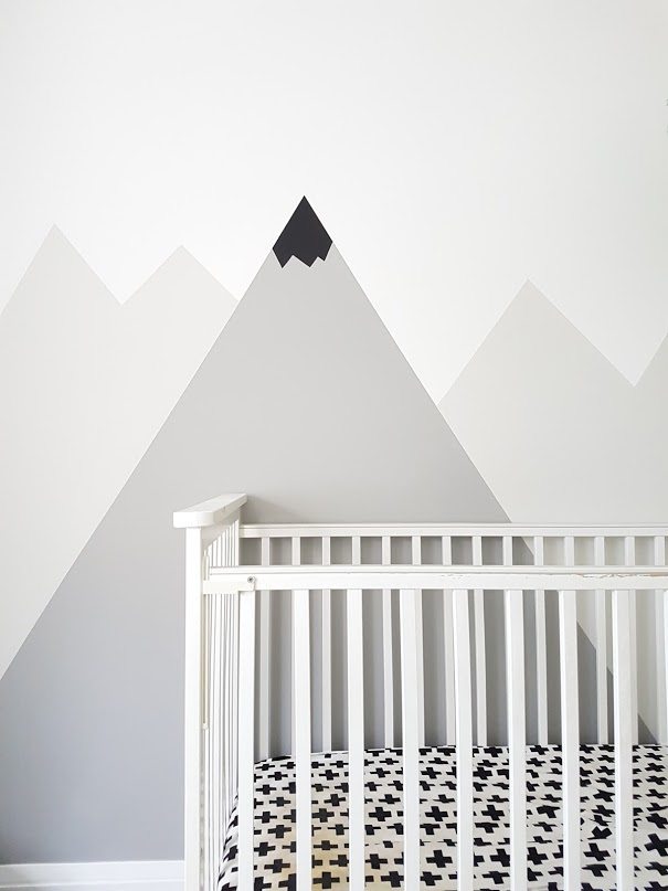 DIY Nursery Mountain Mural