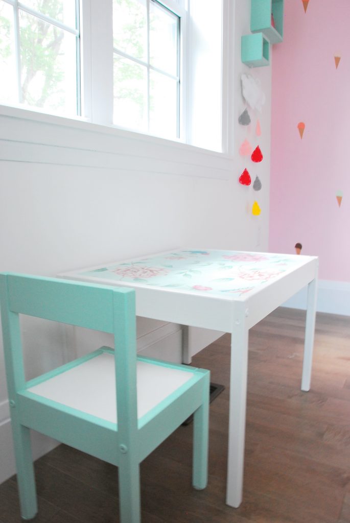 Tour this #mint and #pink #nursery. Lots of great #DIY and #kids #room #decor ideas!!