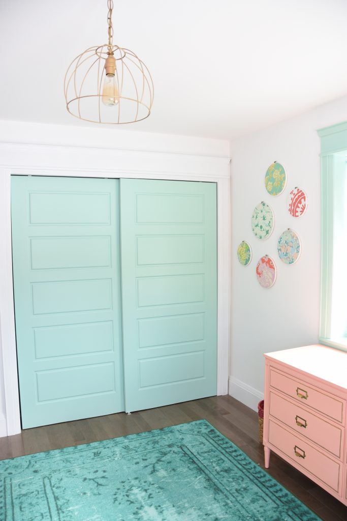 mint and pink nursery