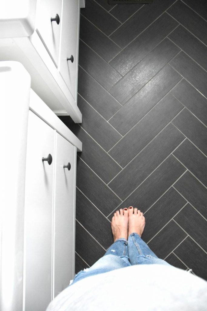 Choosing (faux) Carrara Marble Floor Tile for the Bathroom - THE SWEETEST  DIGS