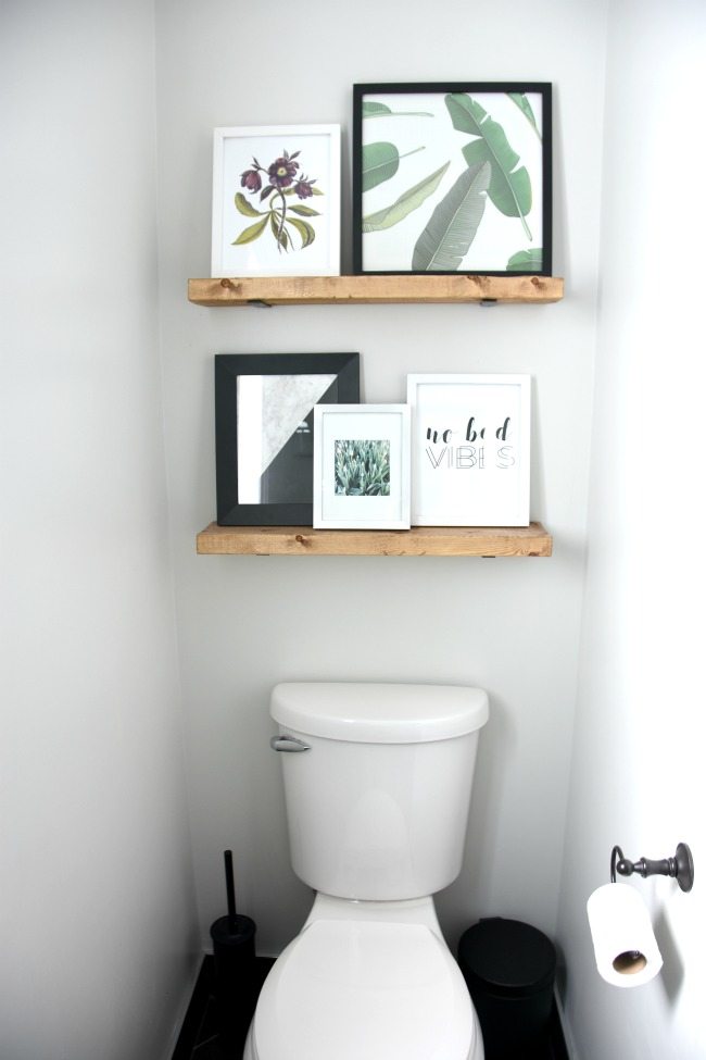 floating shelves for the bathroom