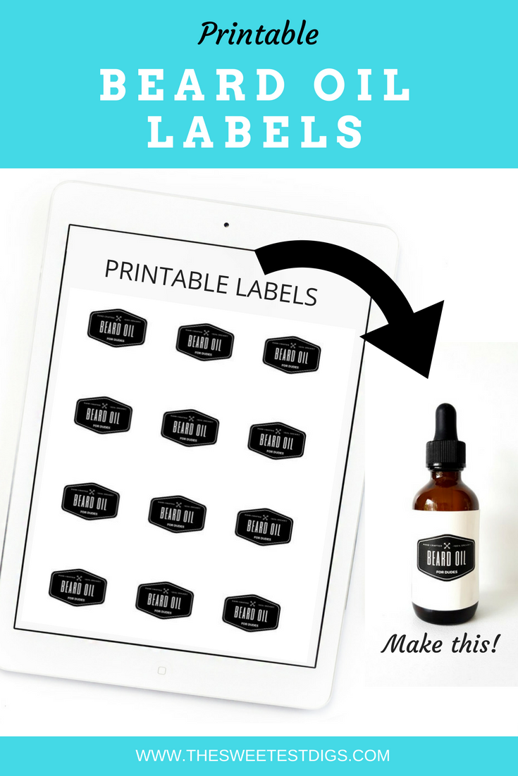 sticker kraft printable [With for Recipe Labels!] The Oil Free DIY Best Beard