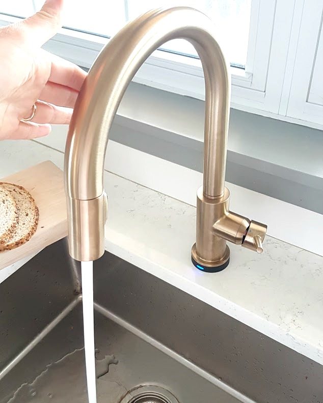 Fixing My Design Mistake With A Gold Kitchen Faucet by Delta - THE