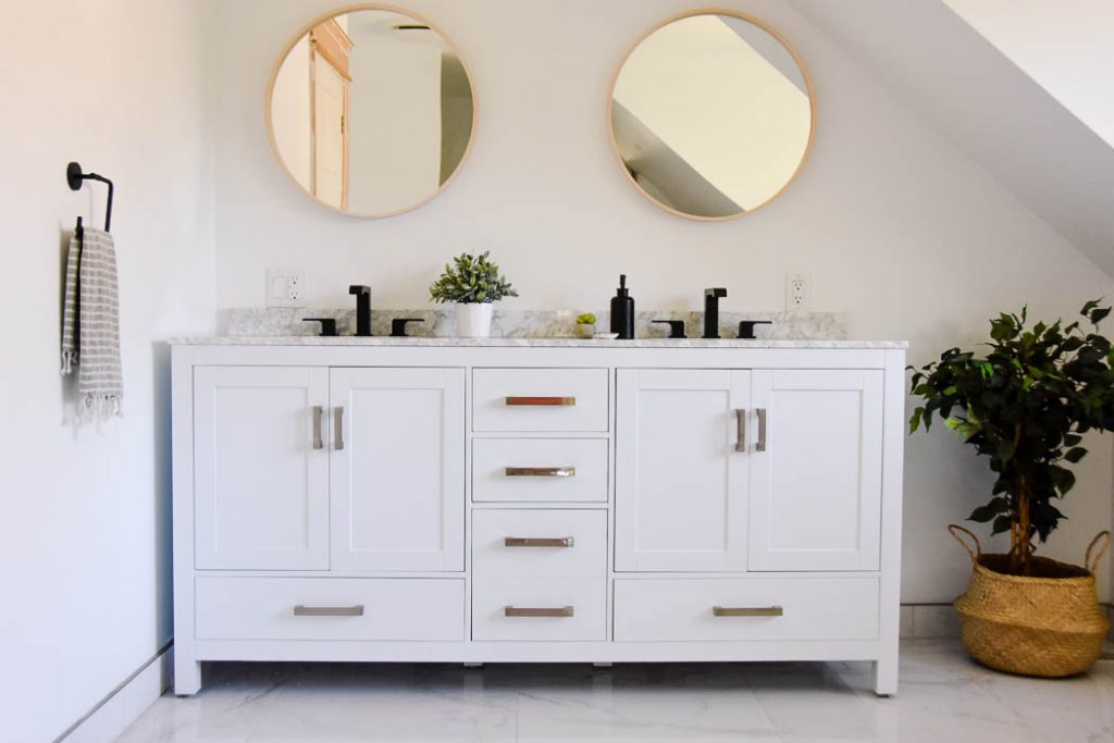 Bathroom With White Vanity