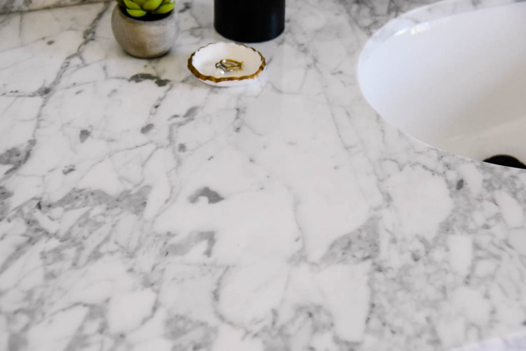 Finding the perfect White Vanity with Marble Countertop for our ...