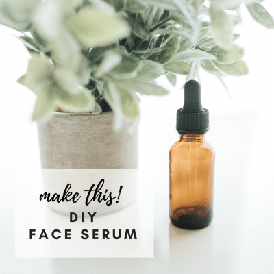 Make this DIY homemade, all natural Face Serum using essential oils, jojoba oil, rosehip oil and vitamin E. Click through for the recipe!
