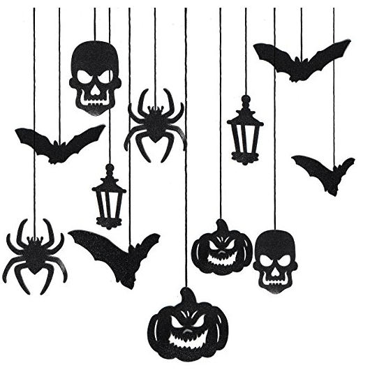 black halloween decorations