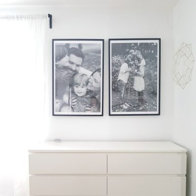 Get Large Wall Art for your Home using Engineer Prints. A perfect DIY Idea for your family pictures! Click through for tutorial. #engineerprints #wallart #decorate #diyideas #staples #pictures #livingroom