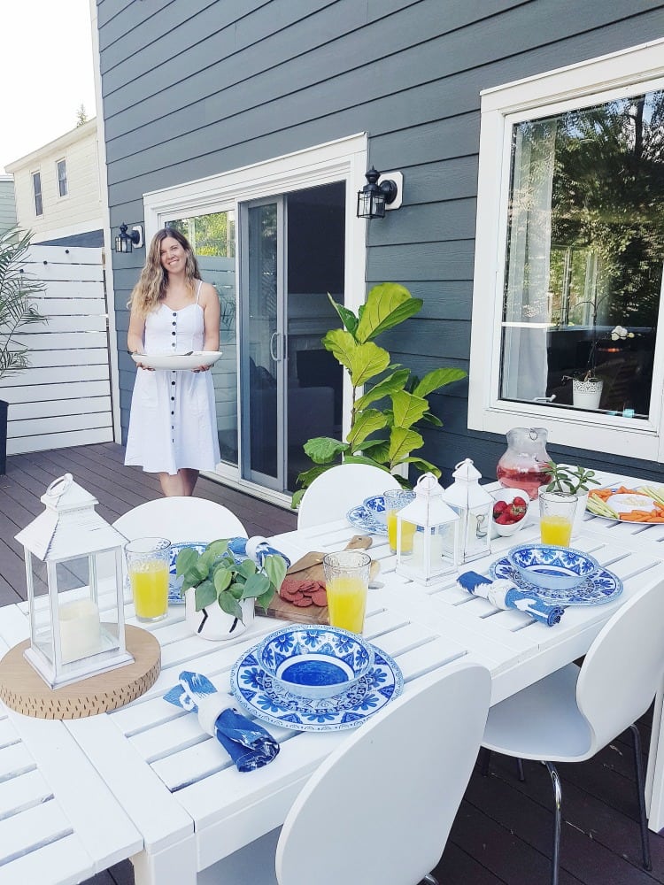 coastal outdoor dining table