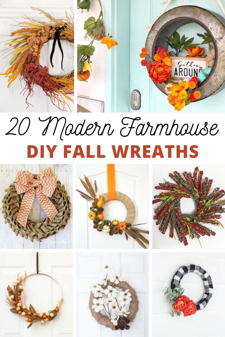20 Modern Farmhouse DIY Fall Wreaths - THE SWEETEST DIGS