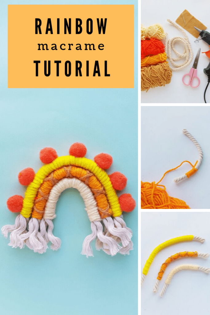 How To Make a Macrame Rope Rainbow Wall Hanging - Wonder Forest