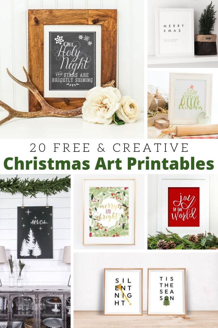 free printable christmas wall art