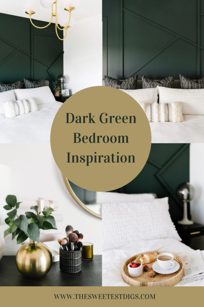 forest green and grey bedroom