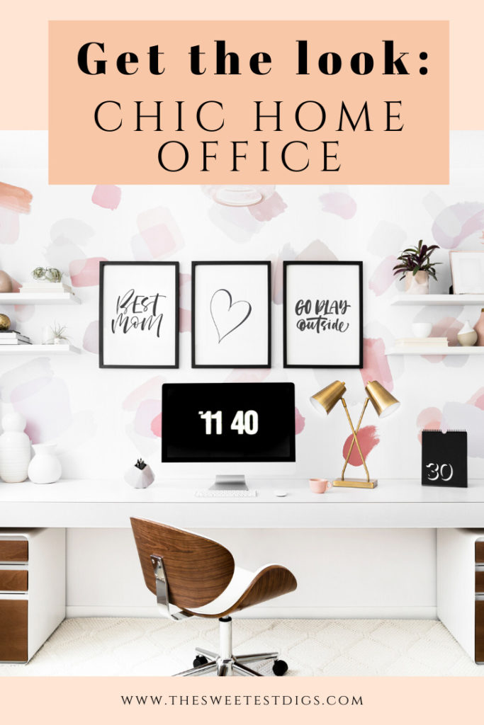 Chic Pink and Gold Office Decor: Get The Look! - THE SWEETEST DIGS