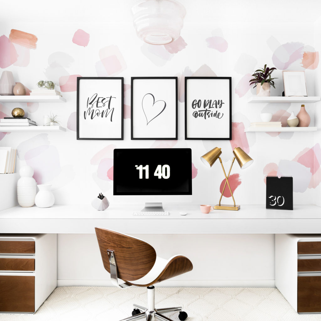 Chic Pink and Gold Office Decor: Get The Look! - THE SWEETEST DIGS