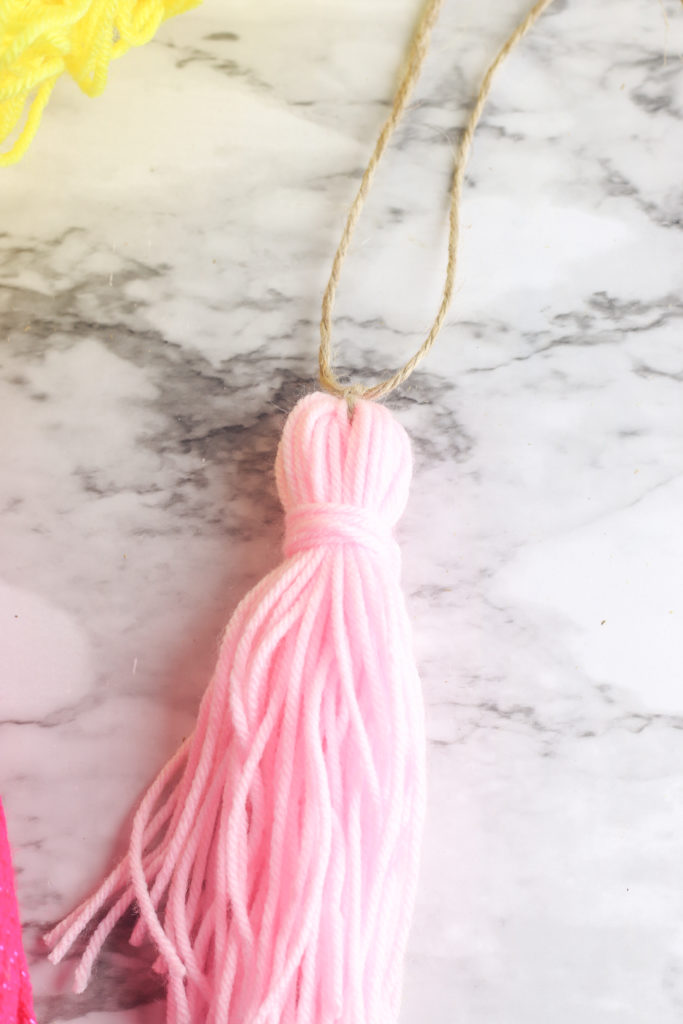 DIY Colorful Wrapped Tassel Keychain