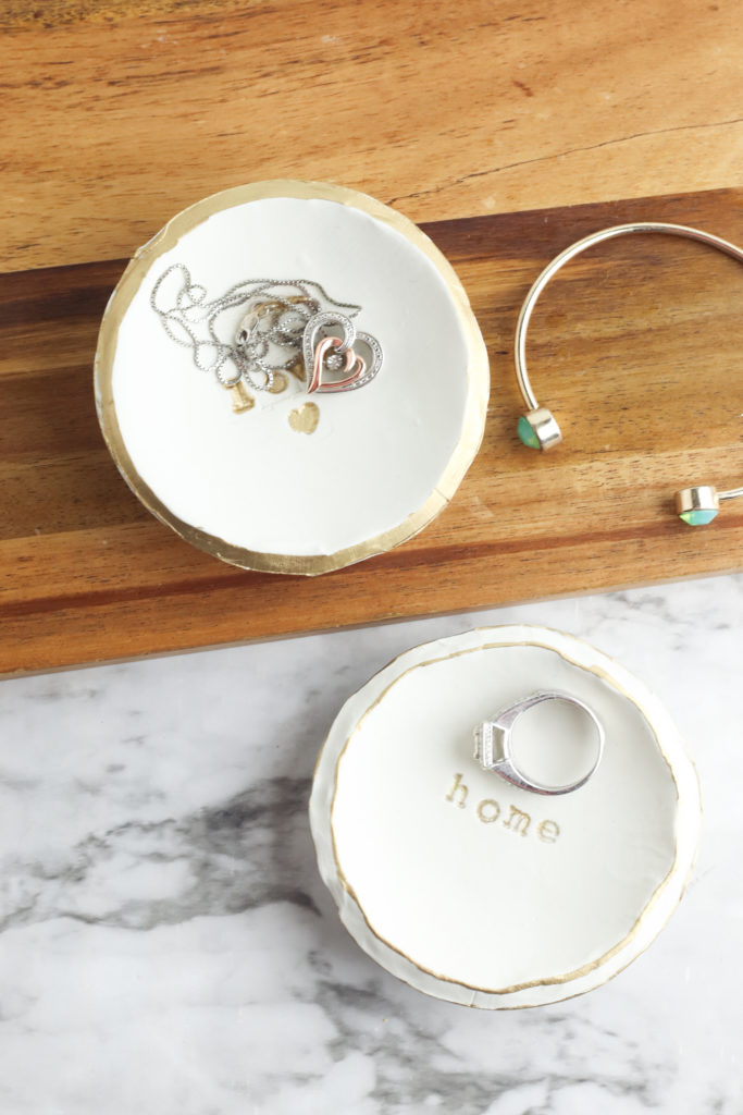 DIY Stamped Air Dry Clay Bowls - Alice and Lois