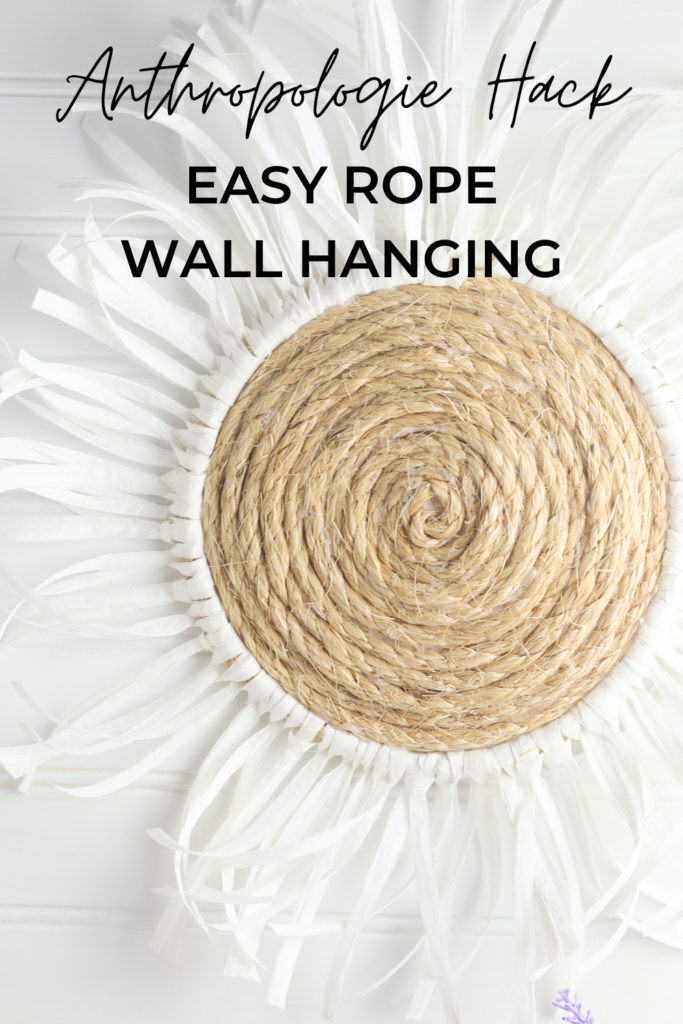 Rope wall hanging with text overlay