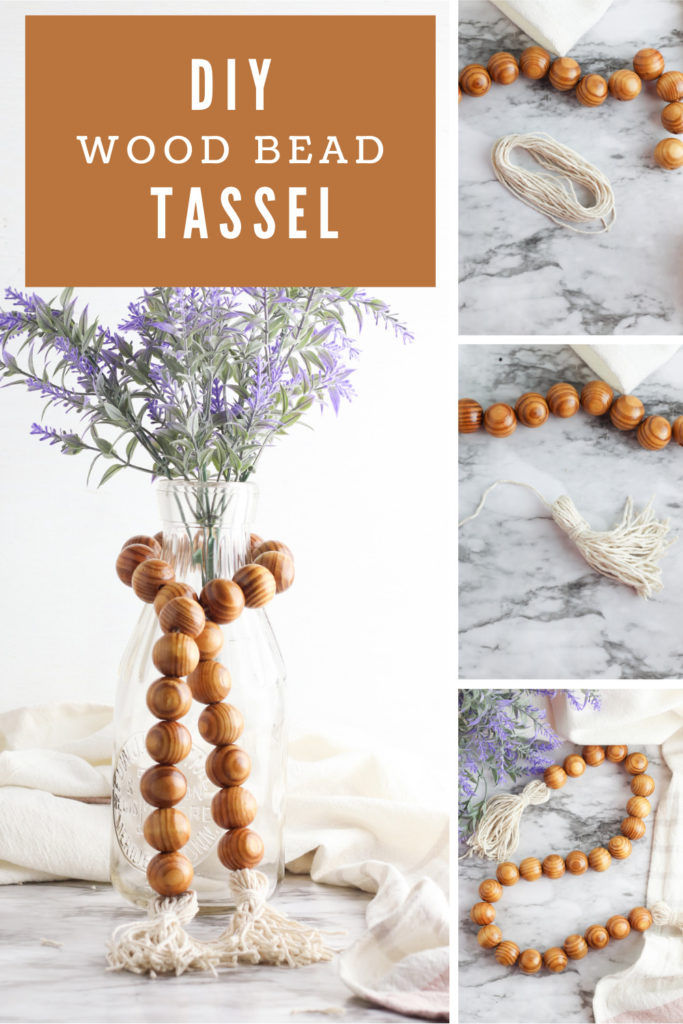 Wood Beads Garland with Tassels 5 Styles Beads Rustic Natural